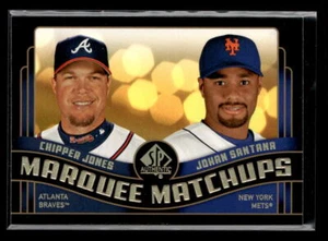 Chipper Jones / Johan Santana - 2008 SP Authentic Marquee Matchups #MM-29 - Picture 1 of 2