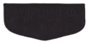 Boy Scout OA 20 Nentego Lodge Black Ghost Flap S22a - Picture 1 of 2