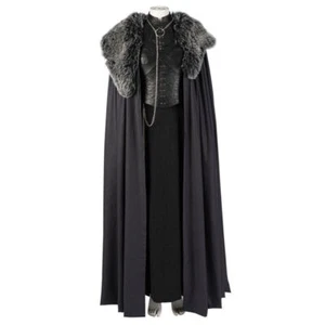 Sansa Stark Game of Thrones Season 8 Halloween Cosplay Costume Outfit Cloak - Picture 1 of 22