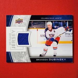 5-06-14 PWE-THICK 2013-14 upper deck jersey card #gj-bd brandon dubinsky (17) - Picture 1 of 2