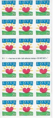 US Love Sunrise Heart 29c stamp Scott #2813a - Image 1 of 2