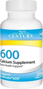 21St Century Calcium Supplement, 600 Mg, 200Count - Picture 1 of 8