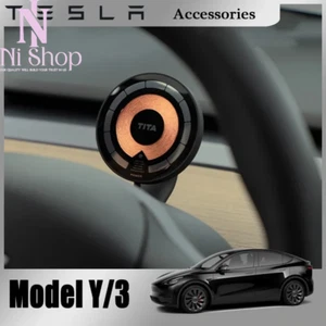 For Tesla Model 3 Y Magnetic Wireless Car Charger Mount Adsorbable Phone Holder - Photo 1 sur 13