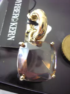 DYRBERG KERN ANHÄNGER BLUSH BRAUNROSÈ NEU 59,- EURO GOLD EINGEFASST KARABINER - Bild 1 von 10