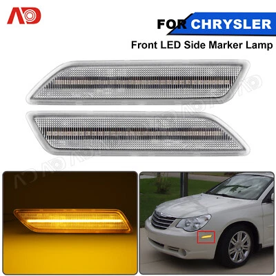 Luz marcadora lateral reflectora delantera LED 2 piezas para Chrysler Sebring sedán convertible Foto 1 de 4