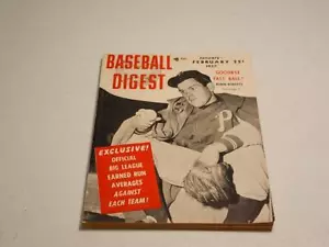 Vintage January 1957 Baseball Digest Paperback - Imagen 1 de 4