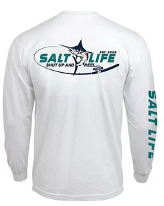 CAMISETA SALT LIFE BLANCA "REEL TIME" MANGA LARGA HOMBRE XXXL - 3X - Imagen 1 de 2