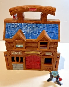 Fisher Price Little People Vintage 1999 Cuartel General Occidental Cárcel Establo Transporte - Imagen 1 de 19