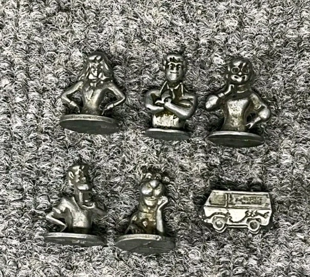 Monopoly Scooby-Doo Replacement METAL Tokens Movers Set of 6 NEW - Image 1 of 1