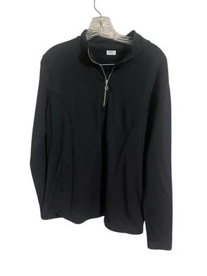 Pullover para mujer Nils 1/4 dorado cremallera negro ajustado talla XL USADO EN EXCELENTE ESTADO Foto 1 de 2