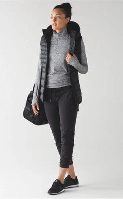 Salón deportivo Lululemon Ready To Rulu gris jaspeado blanco estampado espiga Foto 1 de 4