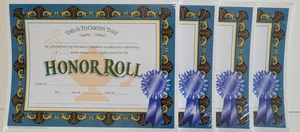 4 PACKS OF HAYES GLOSSY HONOR ROLL CERTIFICATES 30 SHEETS 11 BY 8.5 INCHES - Picture 1 of 5