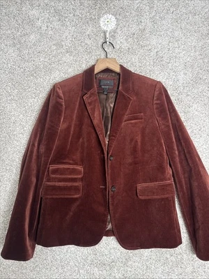 J. Crew Velvet Schoolboy 开衫夹克,尺寸 12 棕色经典大学学院准备学院风 — 第 1/4 张图片