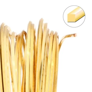 Wire, SQUARE, 4 Yards Gold Plated Copper Non Tarnish 18 Gauge Wrapping Wire - Picture 1 of 9