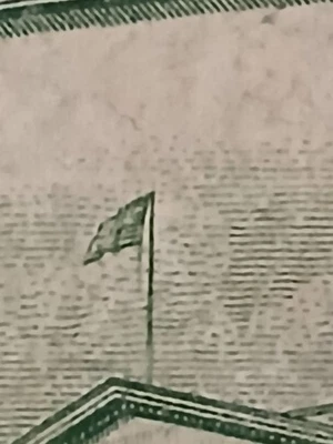 1950 C $10 DOLLAR BILL C 10531050 A ERROR UPSIDE DOWN FLAG OFF CENTER PRINT - Image 1 of 4