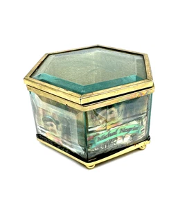 Caja metálica de vidrio colorido de colección decoración del hogar de Michal Negrin. - Imagen 1 de 16