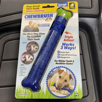 3 ChewBrush  As Seen On TV  For Dog Blue  Self Brushing Toothbrush*FREE SHIPPING - Image 1 of 2