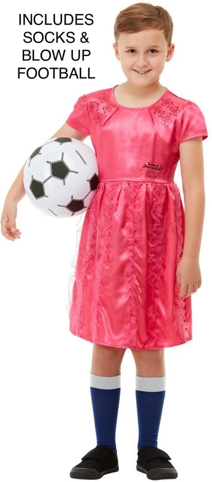 Deluxe The Boy In A Dress Fancy Dress Costume David Walliams Pink Age 4 5 6 - Image 1 of 1