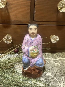 Antike China Export Porzellan Chinese Figur handbemalt - Bild 1 von 8