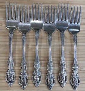 6~Oneida PEMBROOKE RENOIR **Salad Forks** Stainless Flatware Lot - Picture 1 of 2