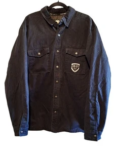Harley-Davidson Original Motor Clothes Schwarz Gesteppt Gefüttert Jeanshemd Jacke XL - Bild 1 von 8