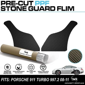 Película de protección de pintura efecto carbono PPF Stone Guard Fit Porsche 911 Turbo 997.2 - Imagen 1 de 4