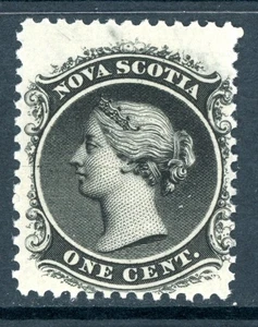 Canada 1860 Nova Scotia 1¢ Black on White Paper Scott #8a MNH G926 - Picture 1 of 6