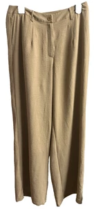 Cato Women's Wide Leg Boho Slacks Dress Pants size 10 Sand Brown - Picture 1 of 4