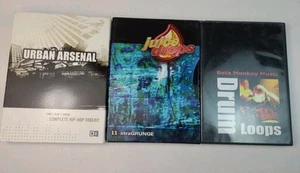 Lot Of 3 Music Sampling DVD ROMs Drum Loops Software Urban Arsenal Hip Hop *VGC* - Picture 1 of 4