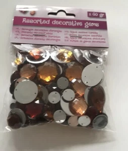 Deko Diamanten 60g: Scrapbooking, Bildende Kunst, Hochzeit. orangen sortiert - Bild 1 von 1