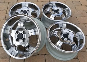 FAT LIP Aluett Old School 15x7 4x100et25 Wheels Rims -BMW 2002 Volkswagen VW MK1 - Picture 1 of 12