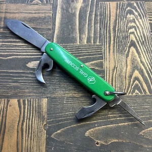 Imperial Prov RI USA Girl Scouts Green Handle Knife Multitool Used - Picture 1 of 5