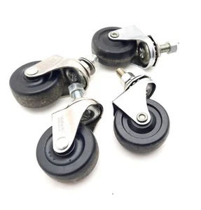 Lot of 4 Master MFG Casters Wheels 2" Diameter Wheel 3/8-16 Thread 1" Stem  - Picture 1 of 6