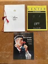 Three Theater Programs : Zorba ( Anthony Quinn ), CATS , Phantom Of The Opera