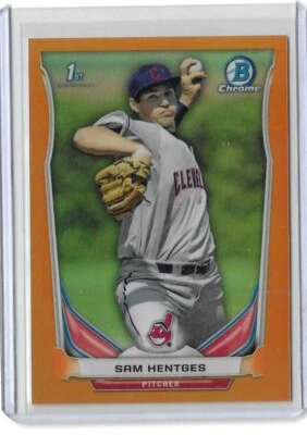 2014 Bowman Draft Chrome  orange  Refractor /25 Sam Hentges #CDP117 - Image 1 of 2