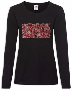 Jörmungandr II Damen Langarm T-Shirt Sea Serpent Wikinger Vikings Seeschlange - Picture 1 of 1