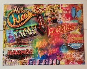 Puzzle Good Eats 550 PC En El Barrio Nachos Burritos Tacos Hola Chicas - Imagen 1 de 11
