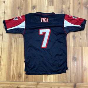 Vintage Reebok Black Atlanta Falcons #7 Michael Vick NFL Jersey Youth Size L