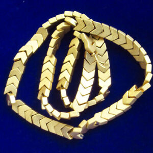 Gold Hematite Arrow Loose Bead 15.5 Inch 6x2mm H88626