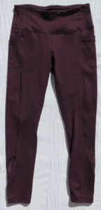 90 DEGREE by REFLEX Purple Mid Rise Side Pockets Ankle Zip Leggings Yoga US S - Picture 1 of 6