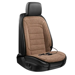 Auto Sitzheizung Kissen Lammwolle Stuhlbezug Sitzwärmer Heizkissen für Winter - Bild 1 von 10