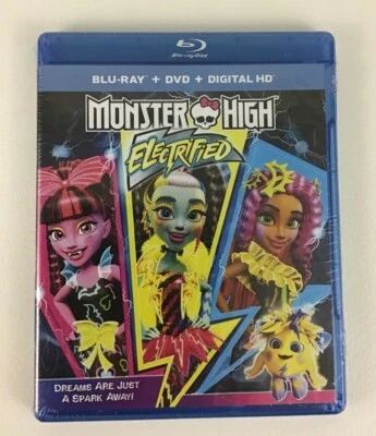 Monster High Electrifies Blu-Ray DVD Digital HD Clawdeen Frankie 2017 New Sealed - Image 1 of 4