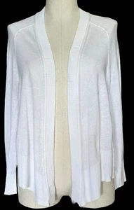 Eddie Bauer Roche Harbor Cardigan Sweater Open Front 3/4 Sleeves White Sz XL - Picture 1 of 9