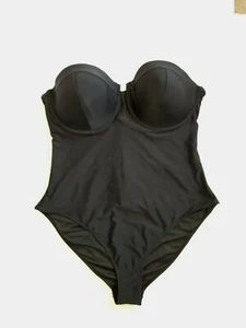 Forever 21 Swimsuit One Piece Plus Size 3XL Black Underwire Bra Universal Strap - Picture 1 of 8