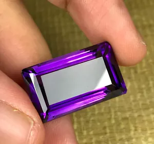 24.30cts Deep Byzantine Flawless Natural Purple Amethyst Octagon Loose Gemstone - Picture 1 of 3