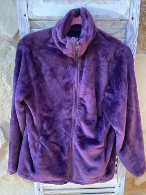 Chaqueta polar suave morada Land’s End para niñas talla XL Foto 1 de 4