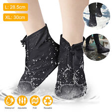 Reusable Rain Shoes Cover Anti-Slip Zipper Overshoes Protector Waterproof  Gear