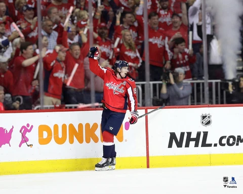Nicklas Backstrom Washington Capitals Unsigned Goal Celebration Photograph Cover