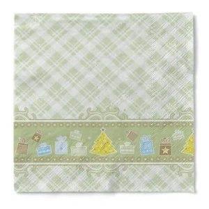 Tissue Serviette Joy in Grün 33 x 33 cm, 20 Stück - Weihnachten Xmas Fest  - Bild 1 von 6