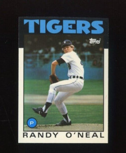 1986 TOPPS TIFFANY #73 RANDY O'NEAL ROOKIE RC DETROIT TIGERS